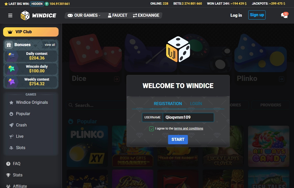 WinDice Casino